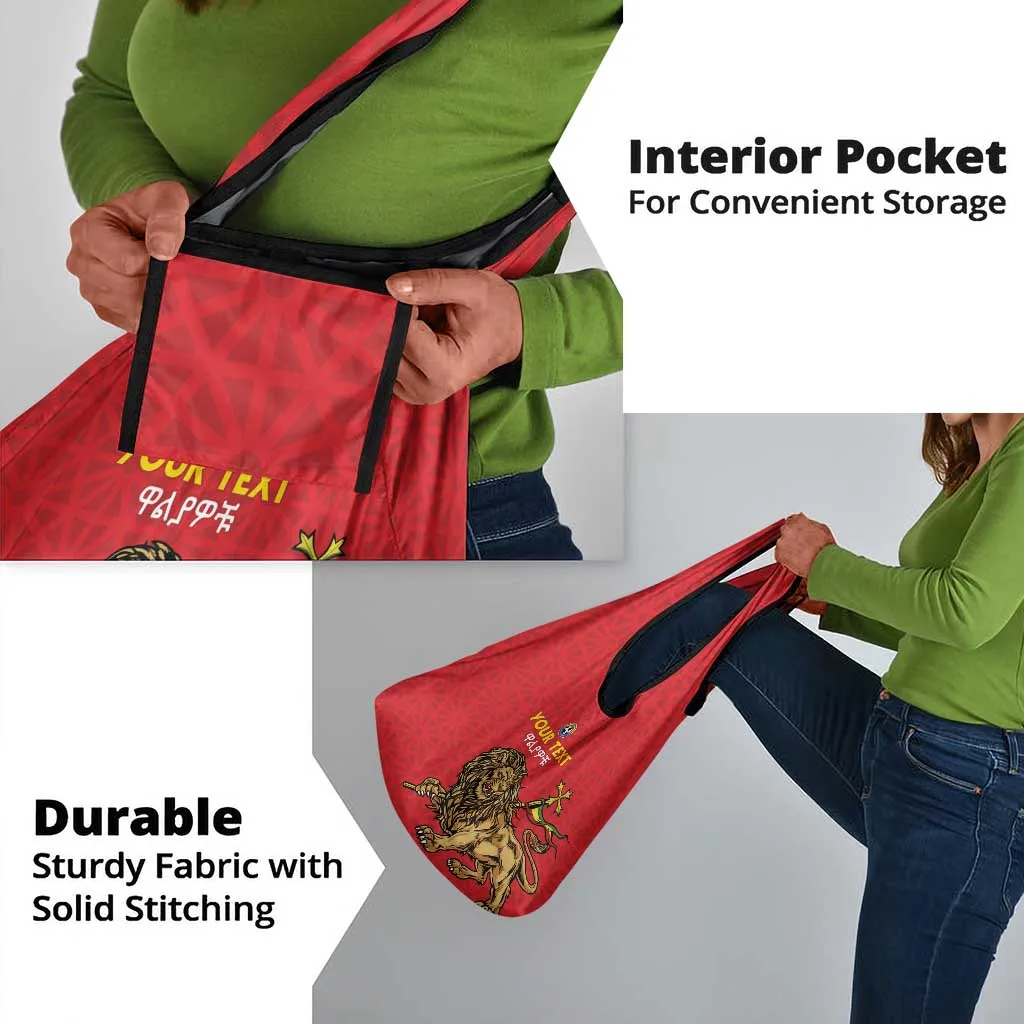 Custom Ethiopia Football Grocery Bag Go Champions LT15