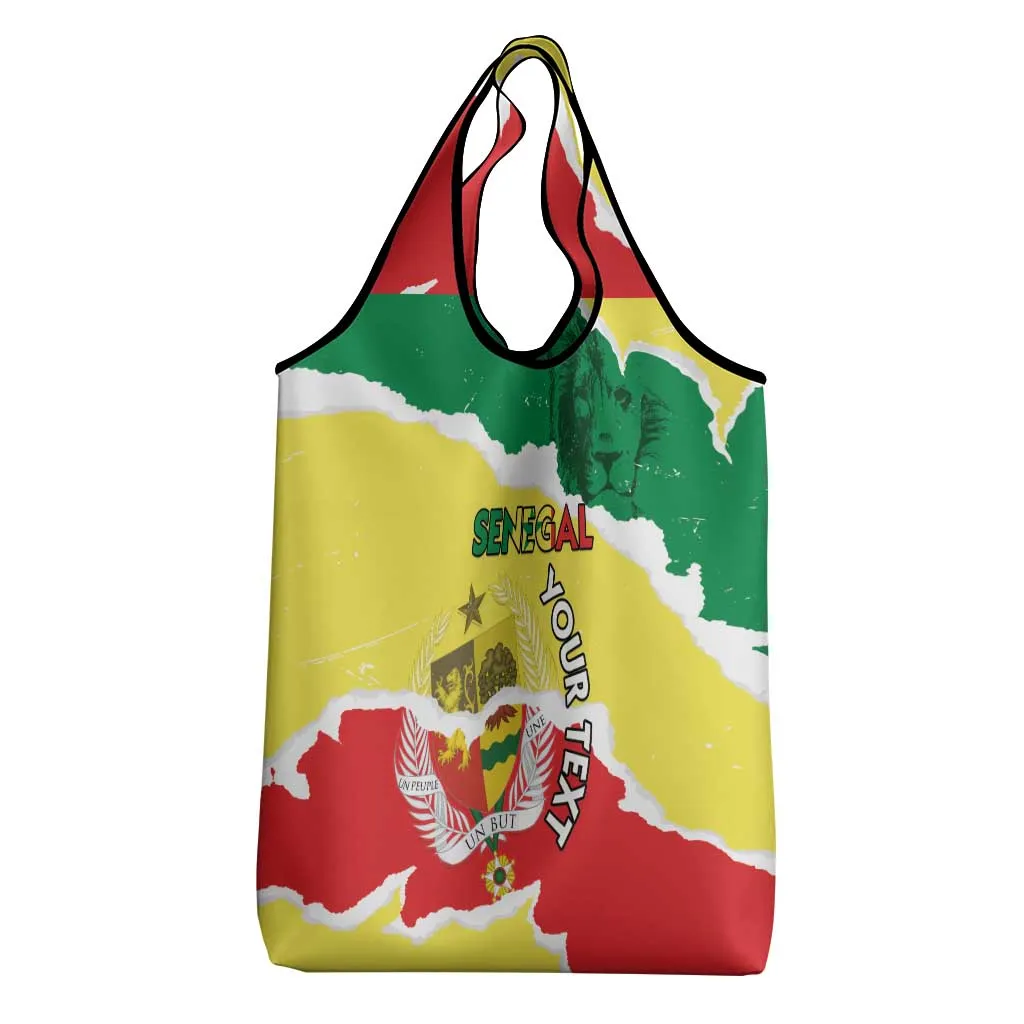 Custom Senegal Beach Soccer 2025 Grocery Bag Go Champions - Grunge Style LT15