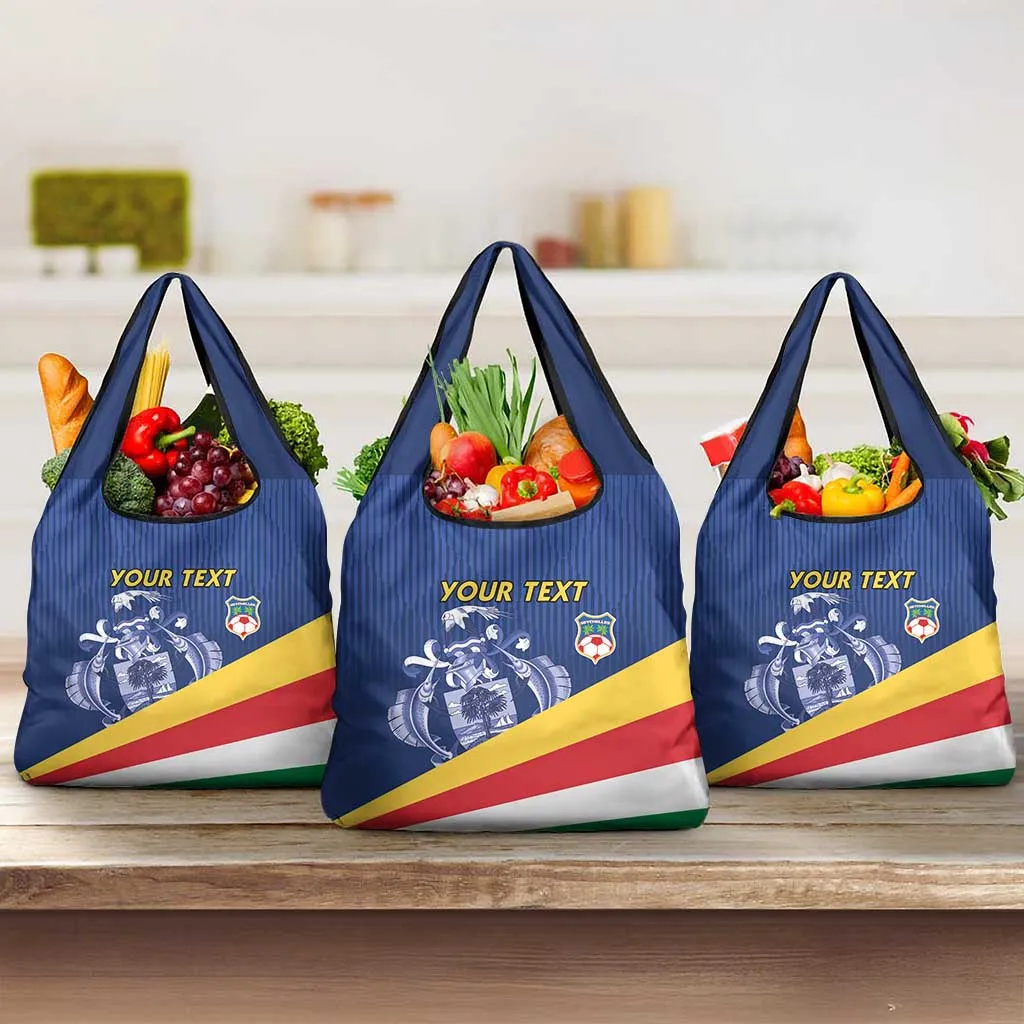 Custom Seychelles Beach Soccer 2025 Grocery Bag Go Champions Sesel LT15