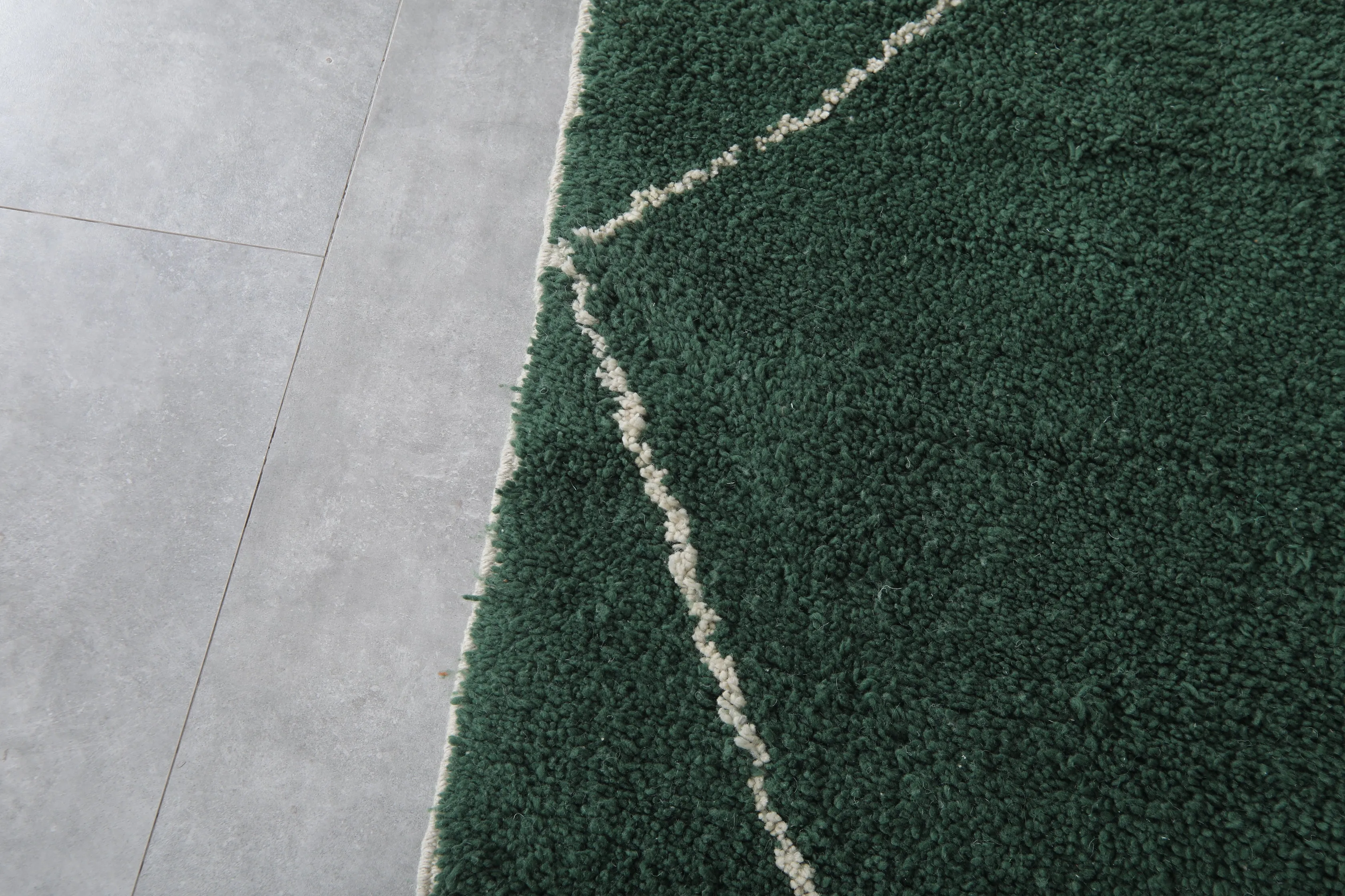 Custom striped Moroccan rug - Handmade Green Berber rug