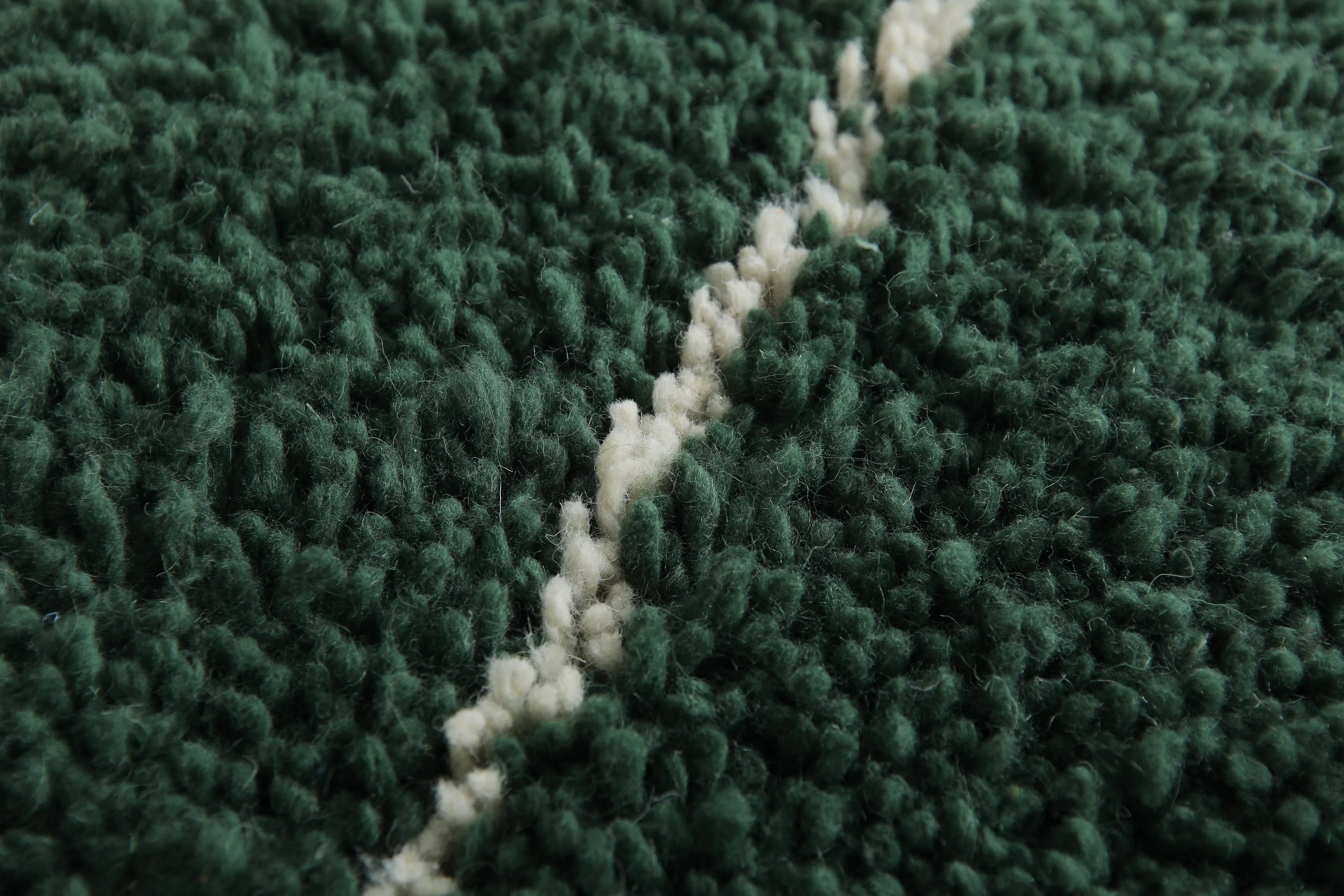 Custom striped Moroccan rug - Handmade Green Berber rug