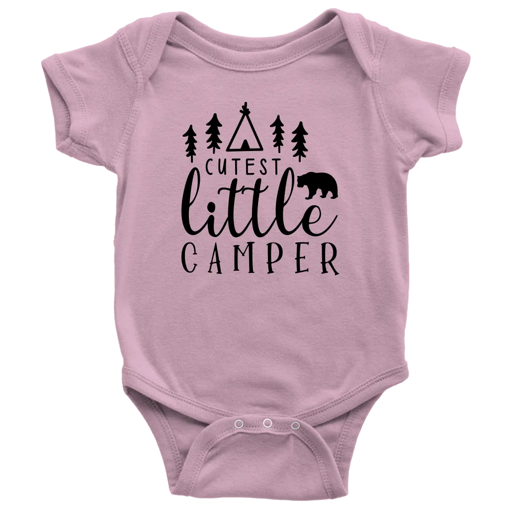 Cute and Adorable "Cutest Little Camper" Baby Onesie