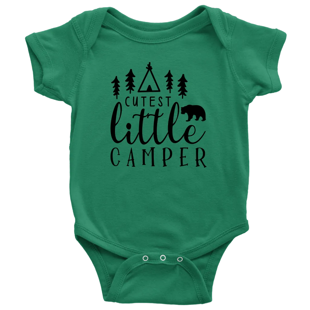 Cute and Adorable "Cutest Little Camper" Baby Onesie