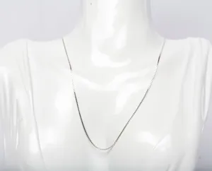 Dainty 18" Sterling Silver .925  Box Chain