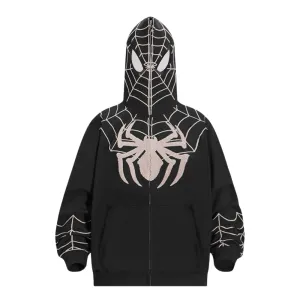 Dark Spider-Man Embroidered Hoodie