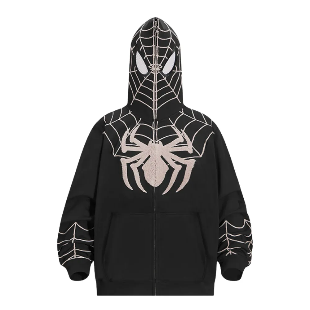 Dark Spider-Man Embroidered Hoodie