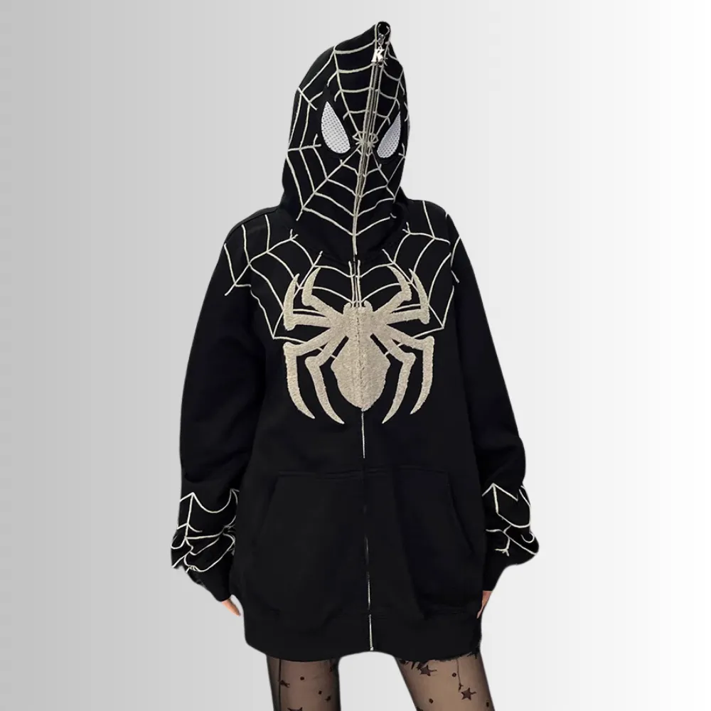 Dark Spider-Man Embroidered Hoodie