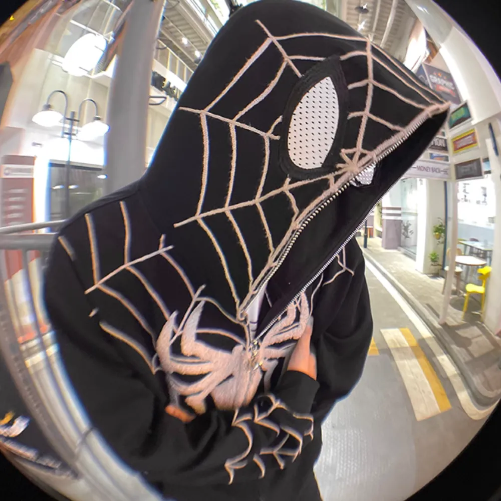 Dark Spider-Man Embroidered Hoodie