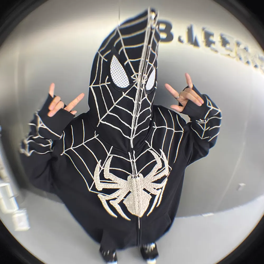 Dark Spider-Man Embroidered Hoodie