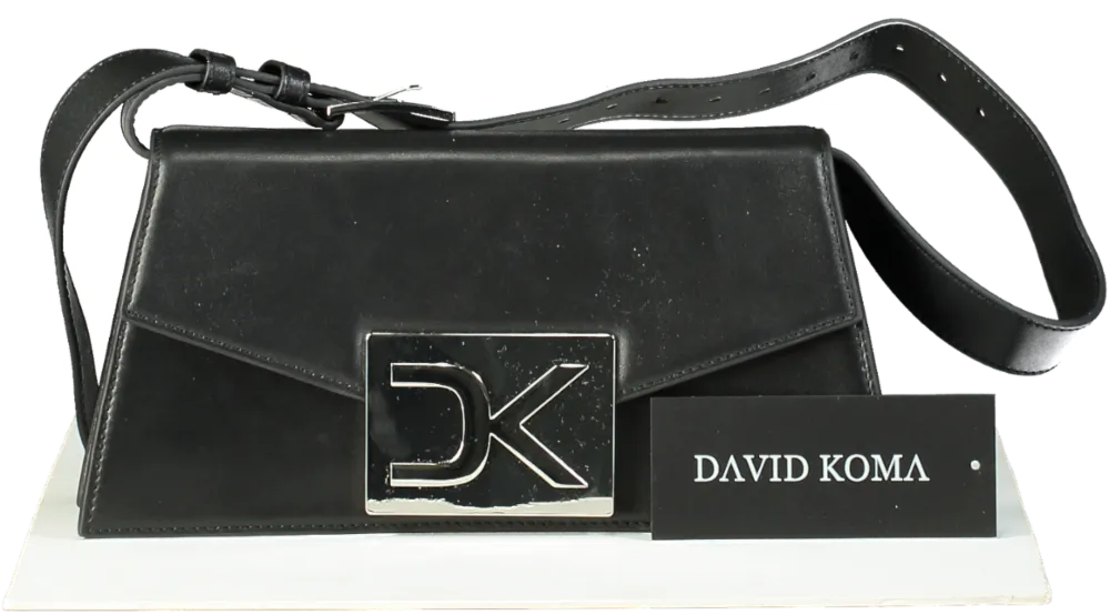 David Koma Black DK City Leather Bag