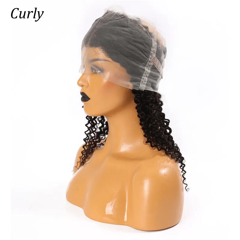Deep Wave 360 Lace Frontal Closure Curly Style