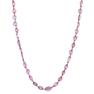Desert Blooms Mariposa Pink Sapphire Long Necklace