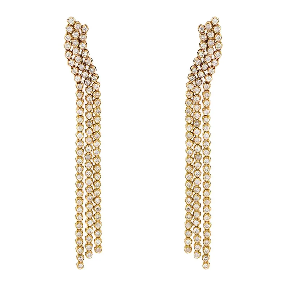 Diamond Tassel Earring 14K