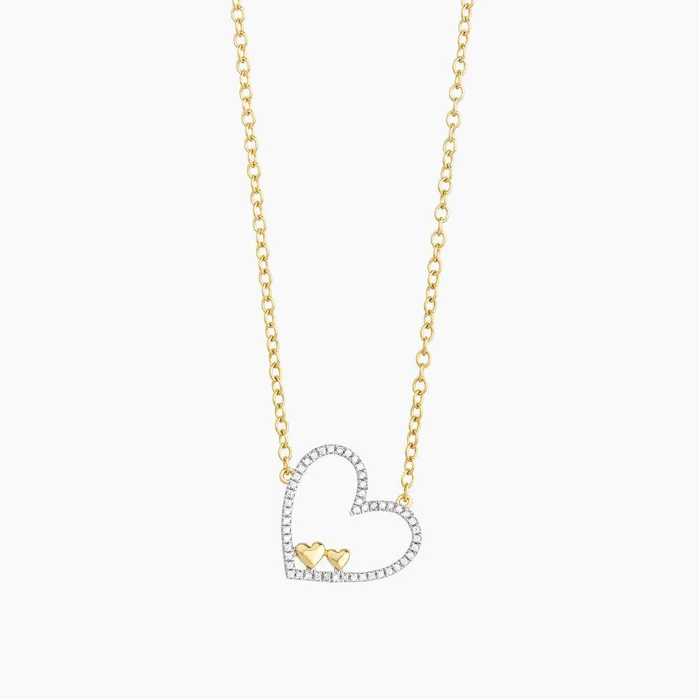 Double The Love Pendant Necklace