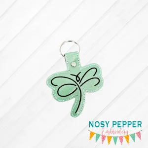 Dragonfly snaptab (single and multi file included) machine embroidery design DIGITAL DOWNLOAD