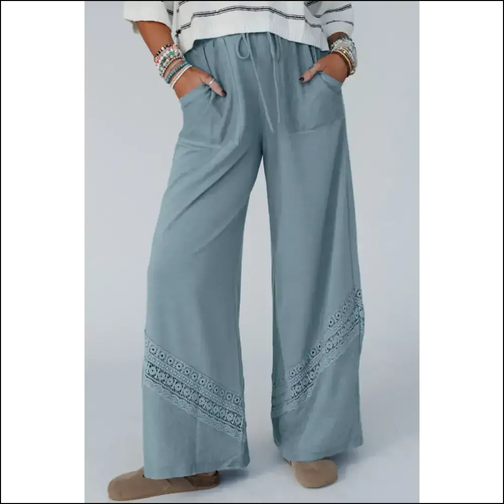 Dusk Blue Lace Wide Leg Pants: so Comfy, Youll  Forget Pants Exist 👖 Needful Things