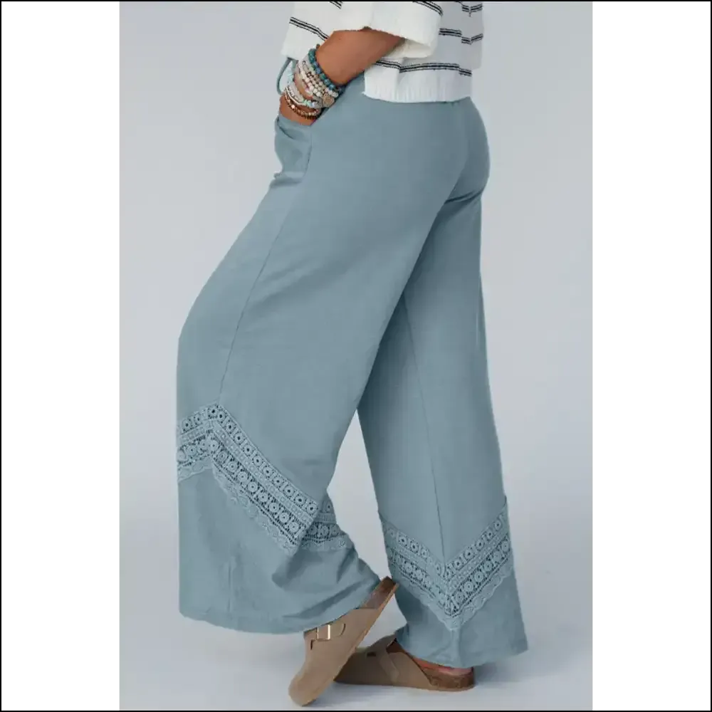 Dusk Blue Lace Wide Leg Pants: so Comfy, Youll  Forget Pants Exist 👖 Needful Things