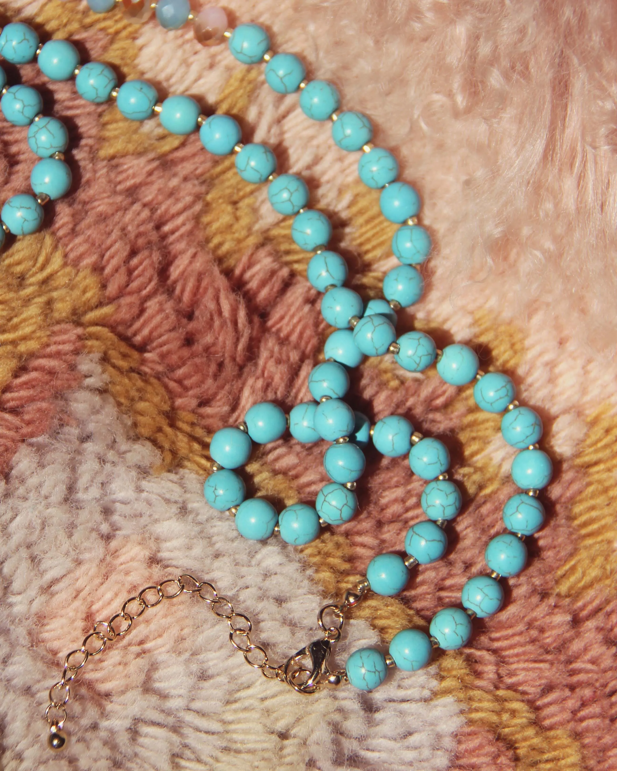 Earth Stone Tassel Necklace
