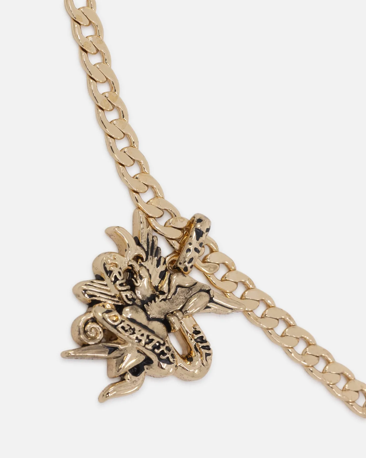 Ed Hardy Heart & Dagger Necklace Gold