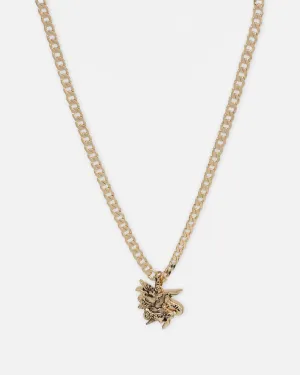 Ed Hardy Heart & Dagger Necklace Gold