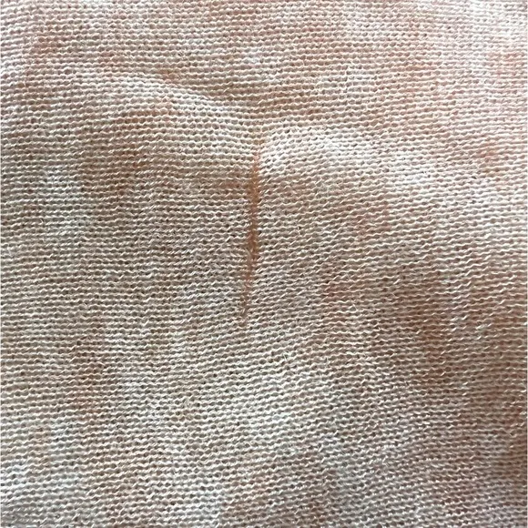 Eileen Fisher Tencel Merino Wool Asymmetrical Top Size Large Peach Alabaster NWT