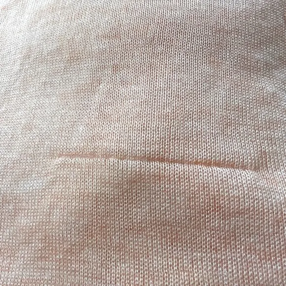 Eileen Fisher Tencel Merino Wool Asymmetrical Top Size Large Peach Alabaster NWT