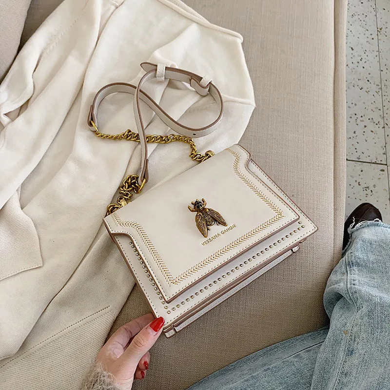 Elegant Bee Patch Crossbody Bag for Women