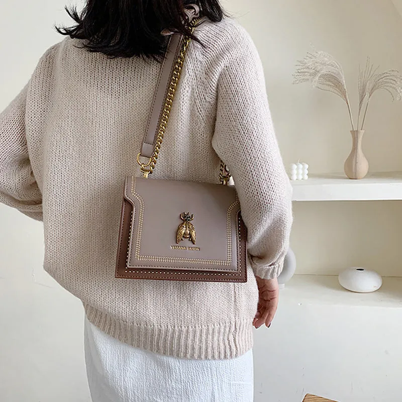 Elegant Bee Patch Crossbody Bag for Women