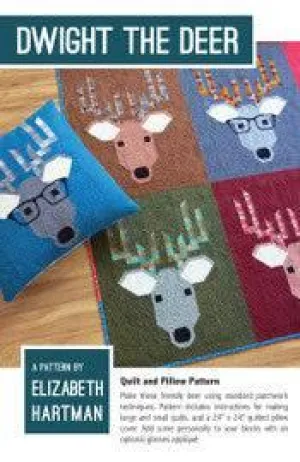Elizabeth Hartman - Dwight The Deer - Quilt & Pillow Pattern
