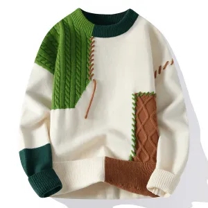 Eloise - Knitted patchwork jumper