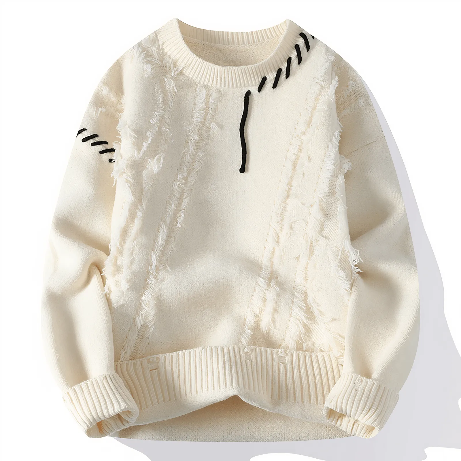 Eloise - Knitted patchwork jumper