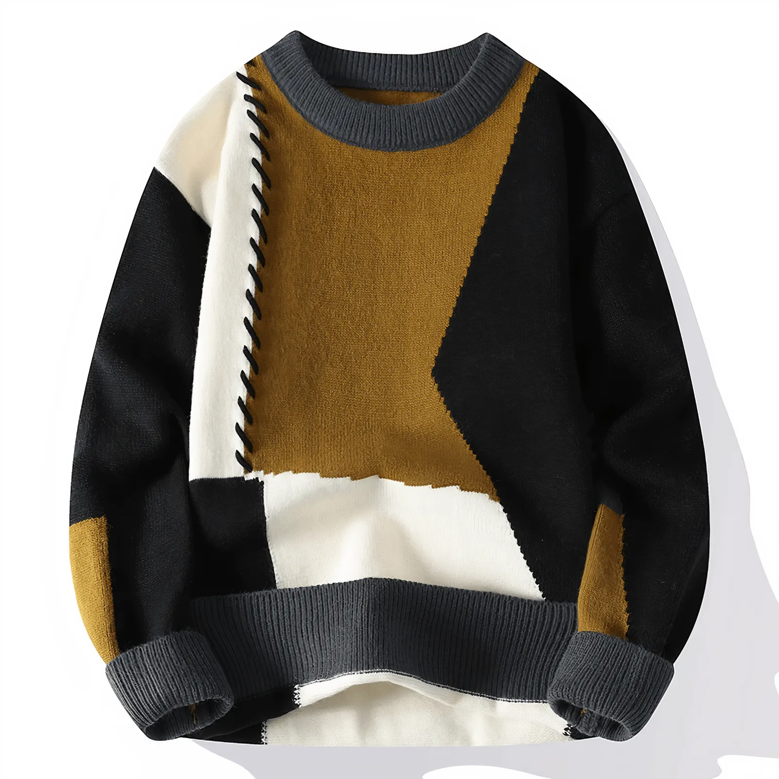 Eloise - Knitted patchwork jumper