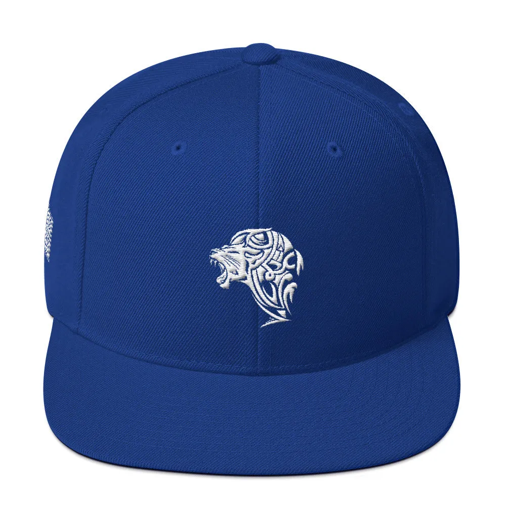 Embroidered Lion Snapback Hat