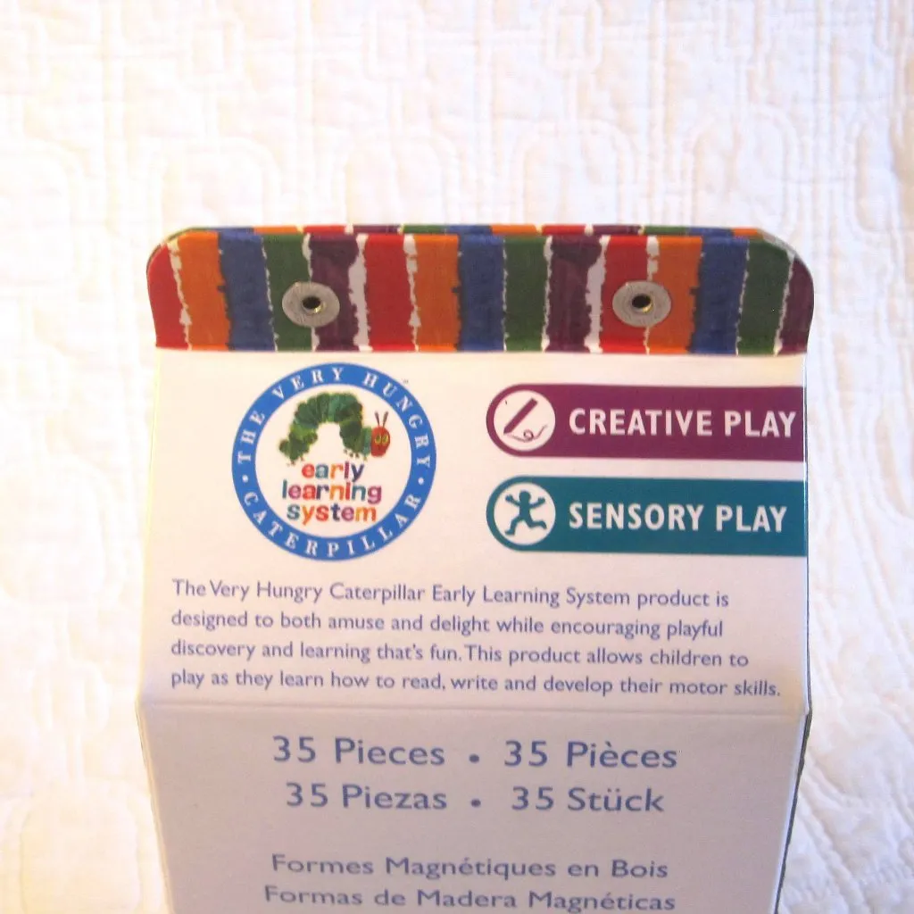 Eric Carle Wooden Magnetic Shapes, 35 Colorful Pieces, Ages 3 