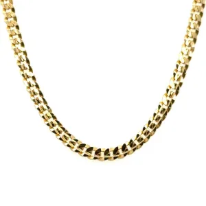 Estate 18" Diamond-Cut Curb Chain in 14K Yellow Gold