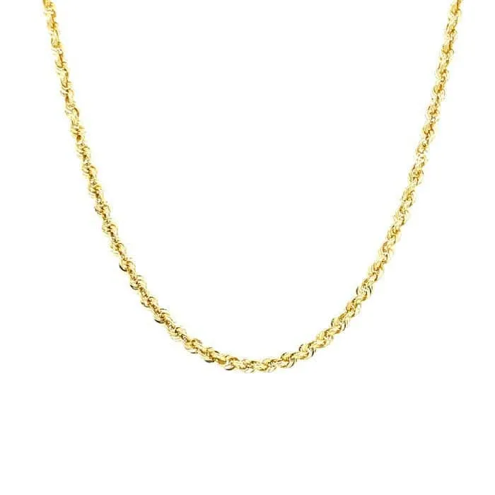 Estate 18" Rope Chain in 14K Yellow Gold