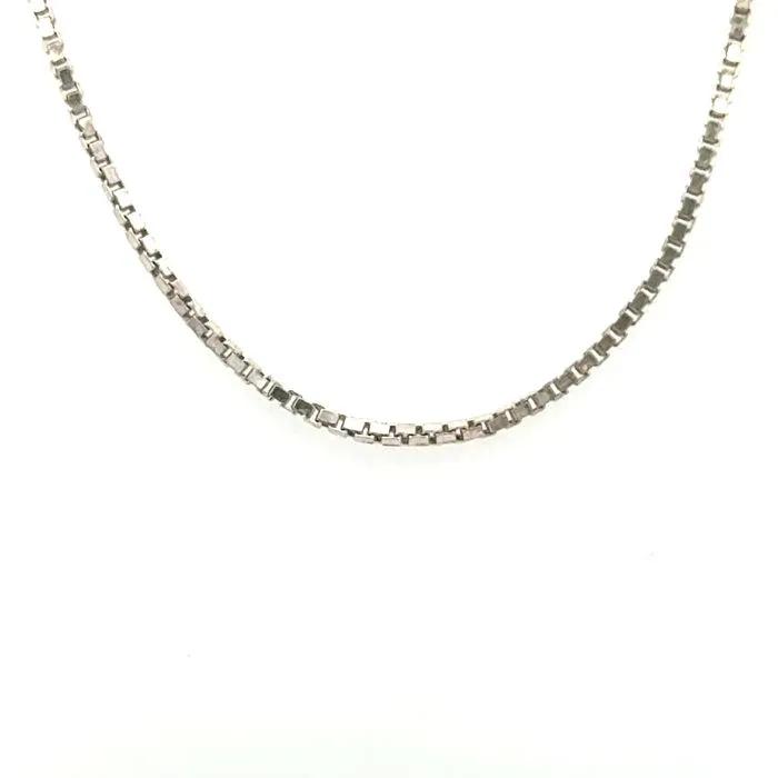 Estate 30" Box Chain in Sterling Silver