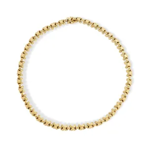Estate Signature "X" Link Necklace by Tiffany & Co. in 18K Yellow Gold