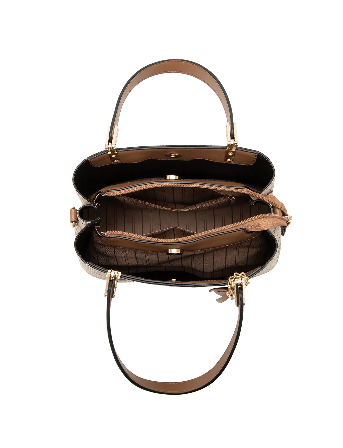 ESTELLE VEGAN TRIPLE COMPARTMENT BAG- XB-2348-BEI-NEW IN