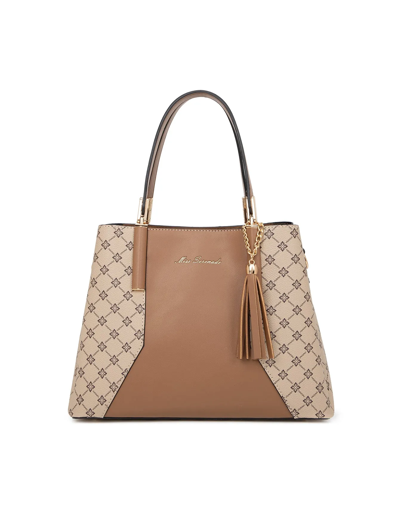 ESTELLE VEGAN TRIPLE COMPARTMENT BAG- XB-2348-BEI-NEW IN