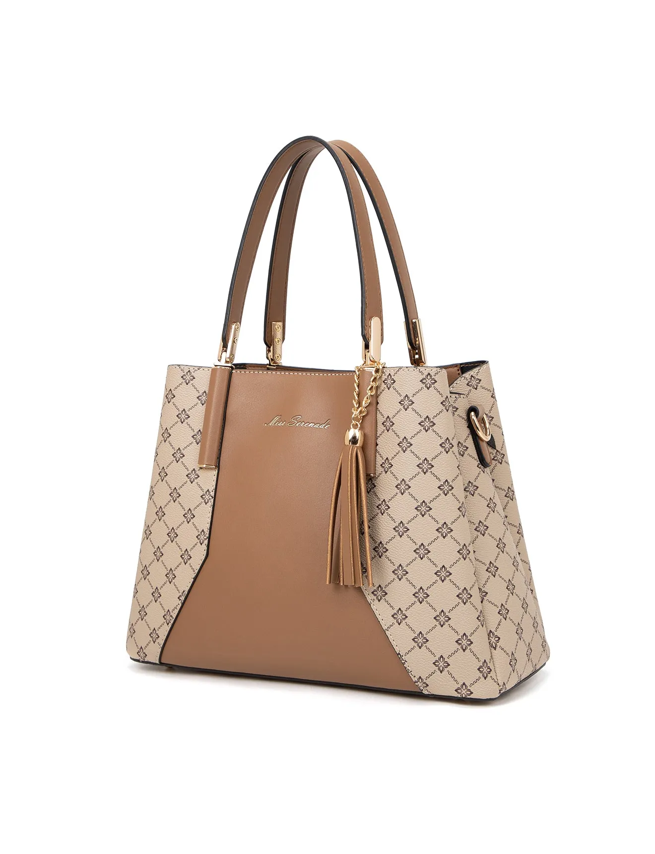 ESTELLE VEGAN TRIPLE COMPARTMENT BAG- XB-2348-BEI-NEW IN