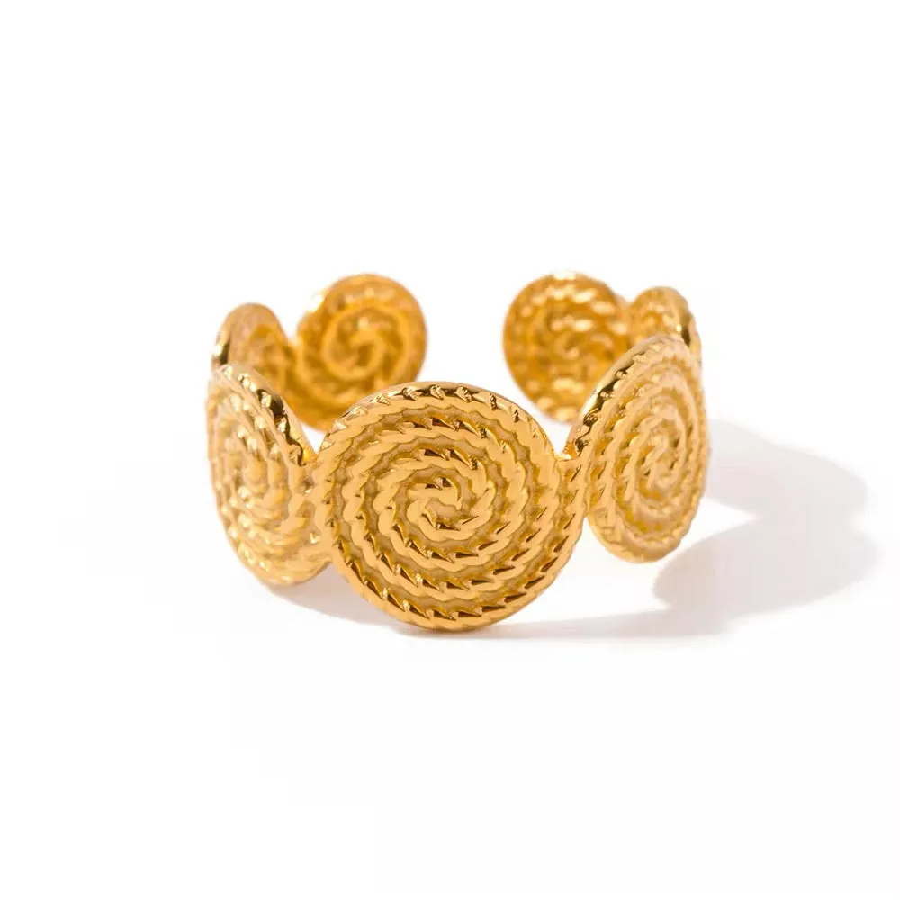 Ethnic Circles Hoop Open Ring