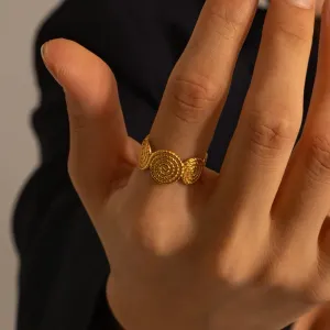 Ethnic Circles Hoop Open Ring