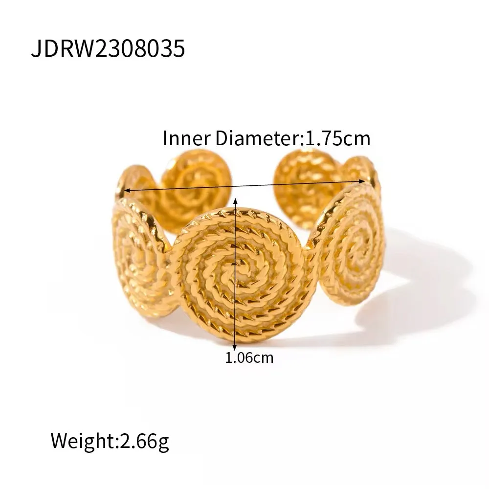 Ethnic Circles Hoop Open Ring