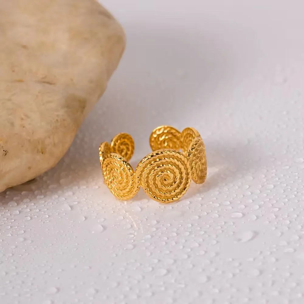 Ethnic Circles Hoop Open Ring
