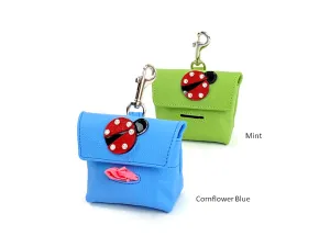 Eudora Ladybug Leather Poop Bag Holder