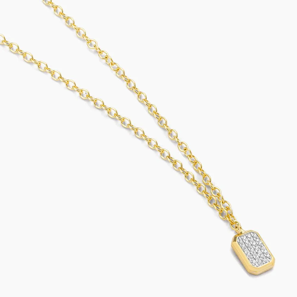 Even Emerald Pendant Necklace