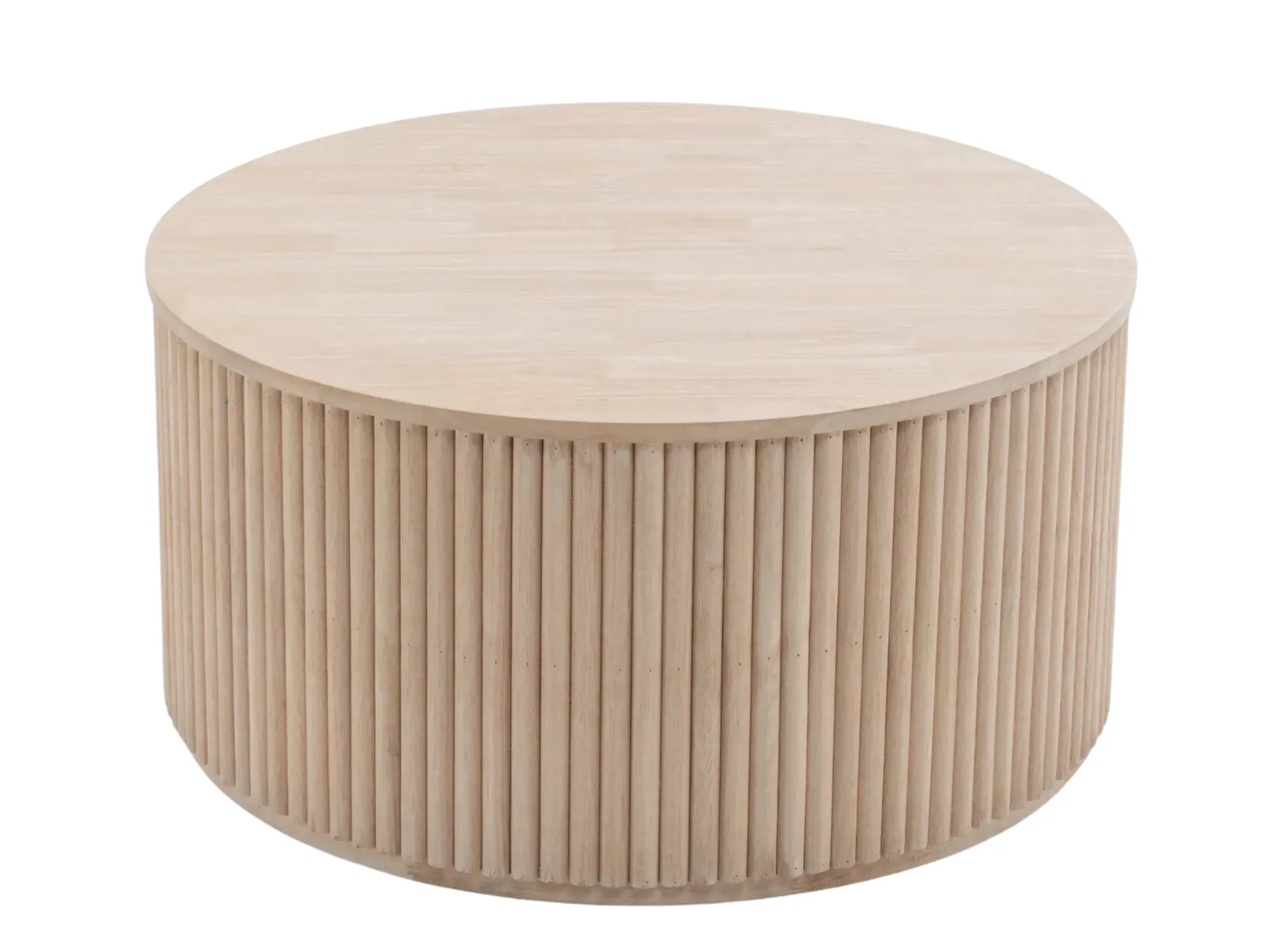 FAIRMONT FLUTED COFFEE TABLE - NATURAL WOOD