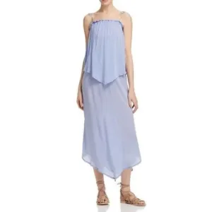 Faithfull The Brand The Beach Edit Escape Blue Striped Maxi Dress M NWT