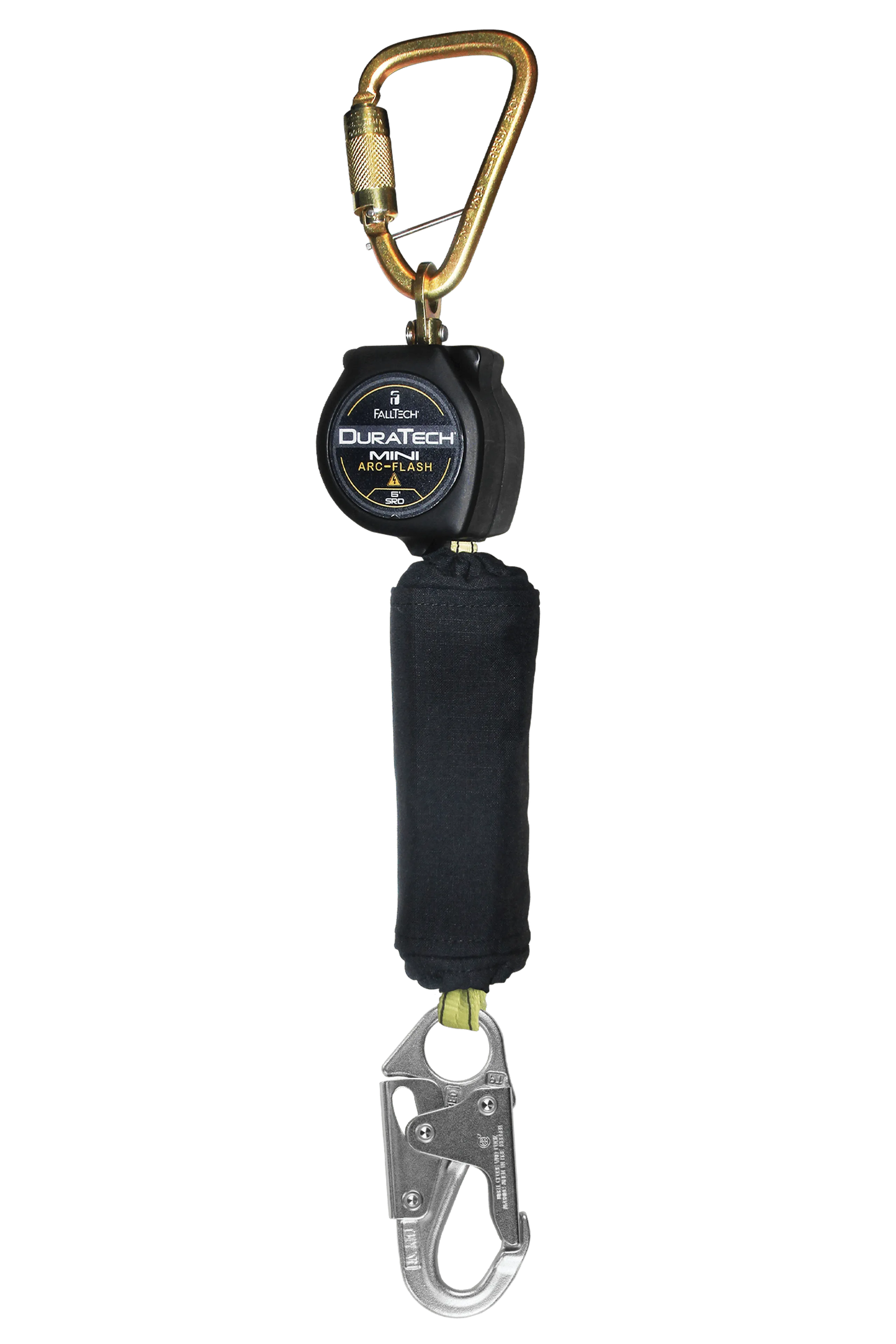 FallTech 72906SC1 6' Arc Flash Mini Personal SRL with Steel Snap Hook, Includes Steel Dorsal Connecting Carabiner